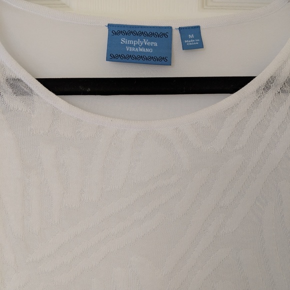 Simply Vera Sheer White Top - Picture 6 of 6